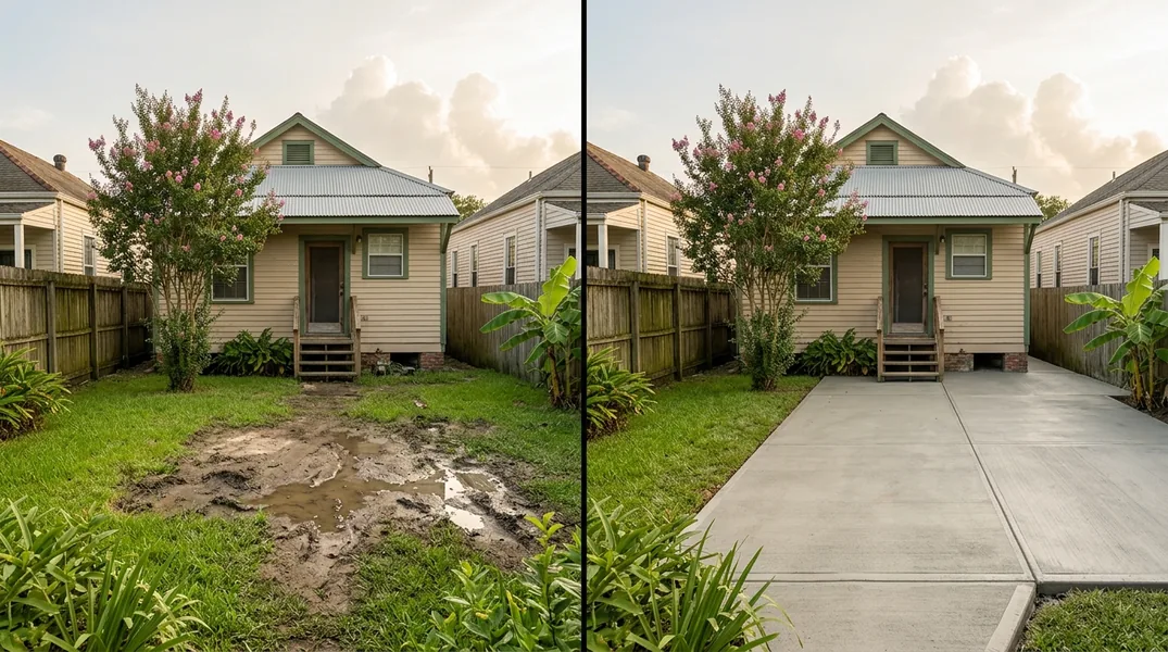 Stamped Concrete Patio Ideas for New Orleans Courtyards and Backyards